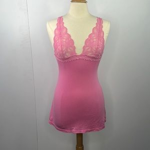 La Senza Floral Lace Lingerie Top Womens Size S Pink